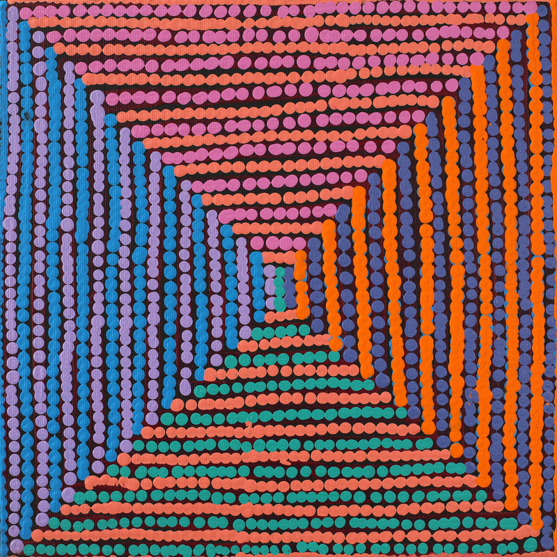 Aboriginal Artwork by Gloria Napangardi Gill, Lukarrara Jukurrpa, 30x30cm