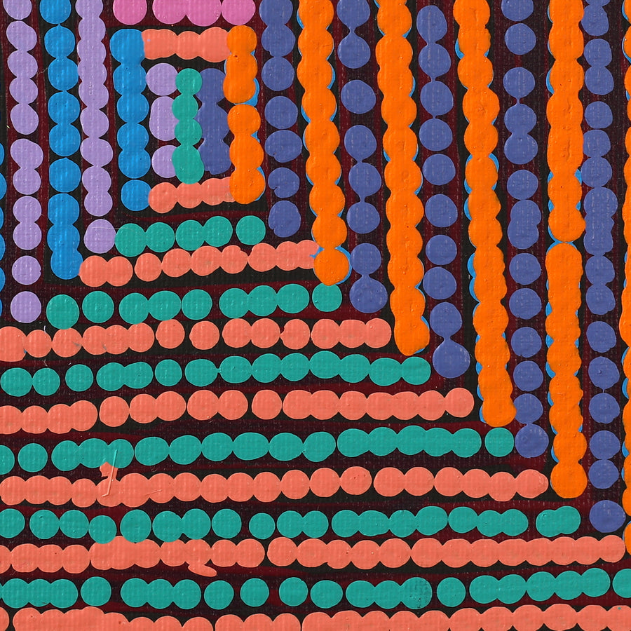 Aboriginal Artwork by Gloria Napangardi Gill, Lukarrara Jukurrpa, 30x30cm