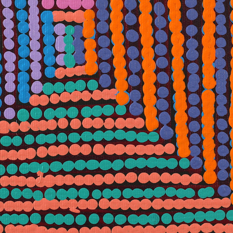 Aboriginal Artwork by Gloria Napangardi Gill, Lukarrara Jukurrpa, 30x30cm
