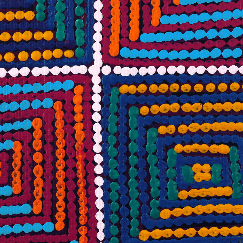Aboriginal Artwork by Gloria Napangardi Gill, Lukarrara Jukurrpa, 30x30cm