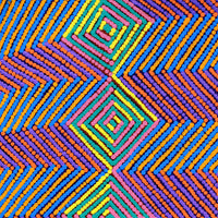 Aboriginal Artwork by Gloria Napangardi Gill, Lukarrara Jukurrpa, 76x30cm