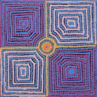 Aboriginal Artwork by Gloria Napangardi Gill, Lukarrara Jukurrpa, 30x30cm