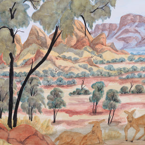 Aboriginal Artwork by Gloria Pannka, Tjuritja (West MacDonnell Ranges), 40.5x27cm - ART ARK®