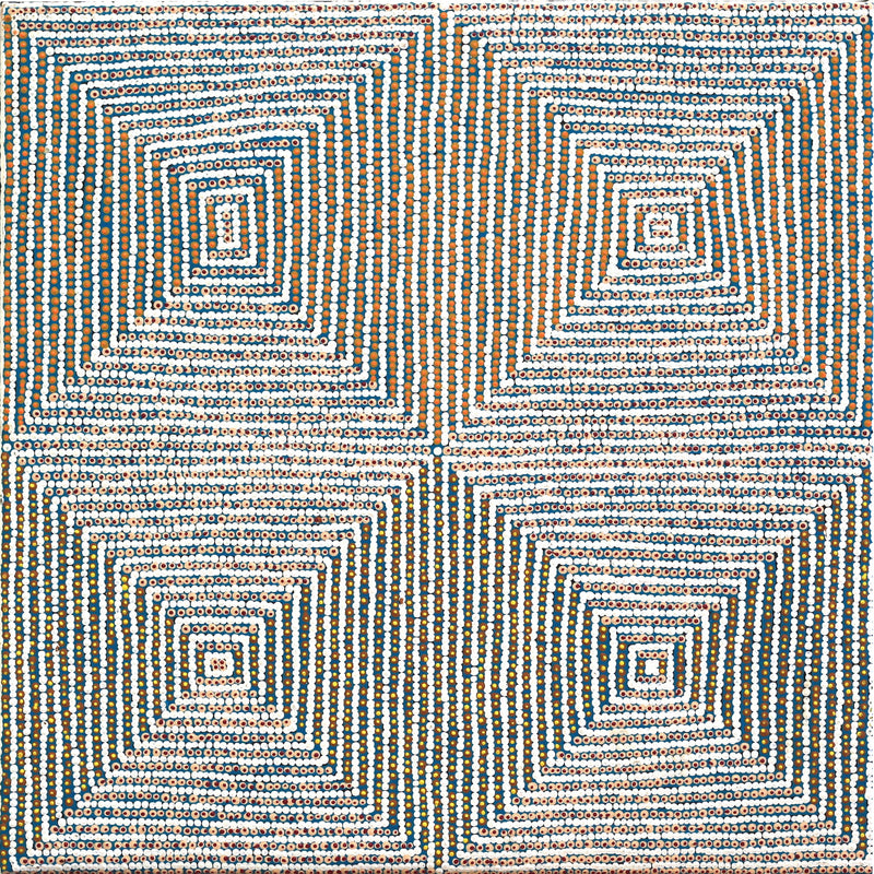Aboriginal Artwork by Gloria Napangardi Gill, Lukarrara Jukurrpa, 61x61cm