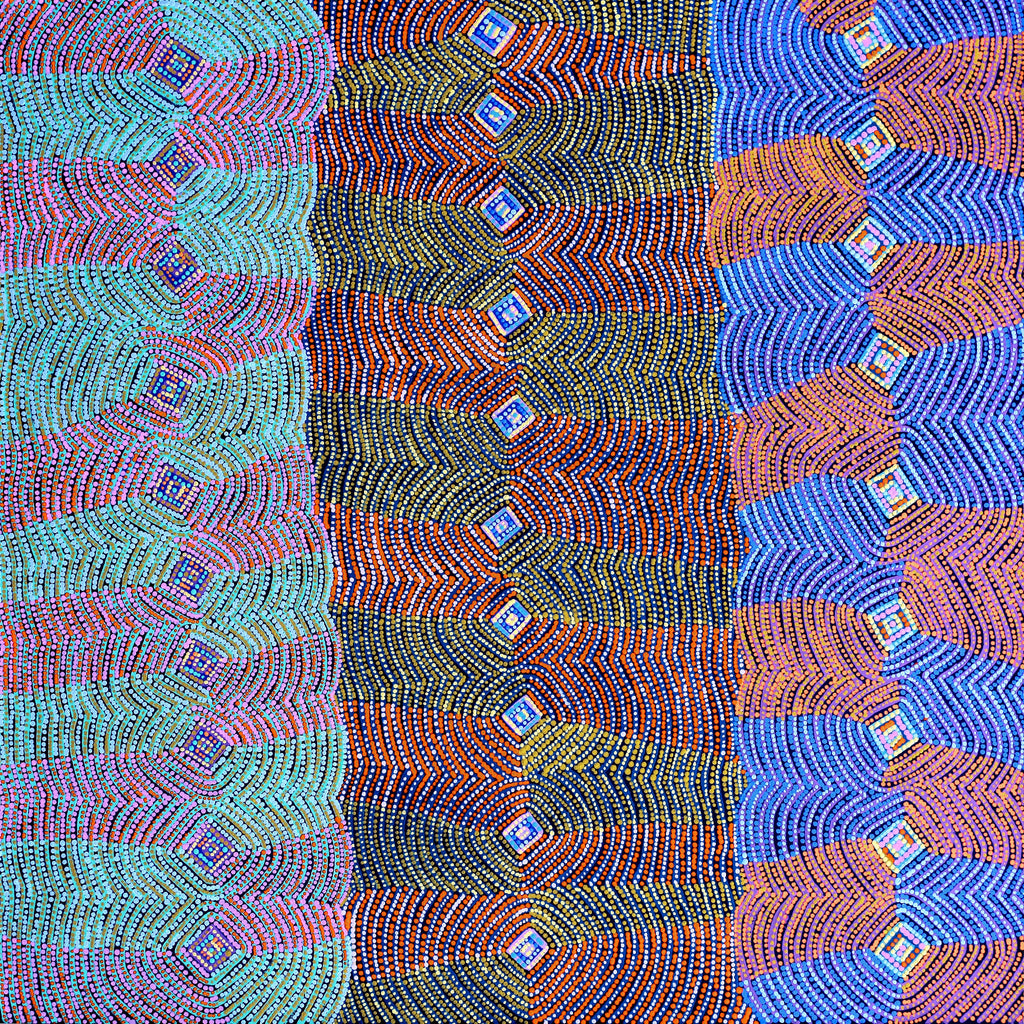 Aboriginal Artwork by Gloria Napangardi Gill, Lukarrara Jukurrpa, 107x107cm