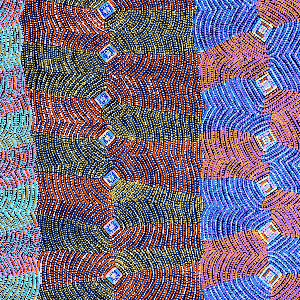 Aboriginal Artwork by Gloria Napangardi Gill, Lukarrara Jukurrpa, 107x107cm