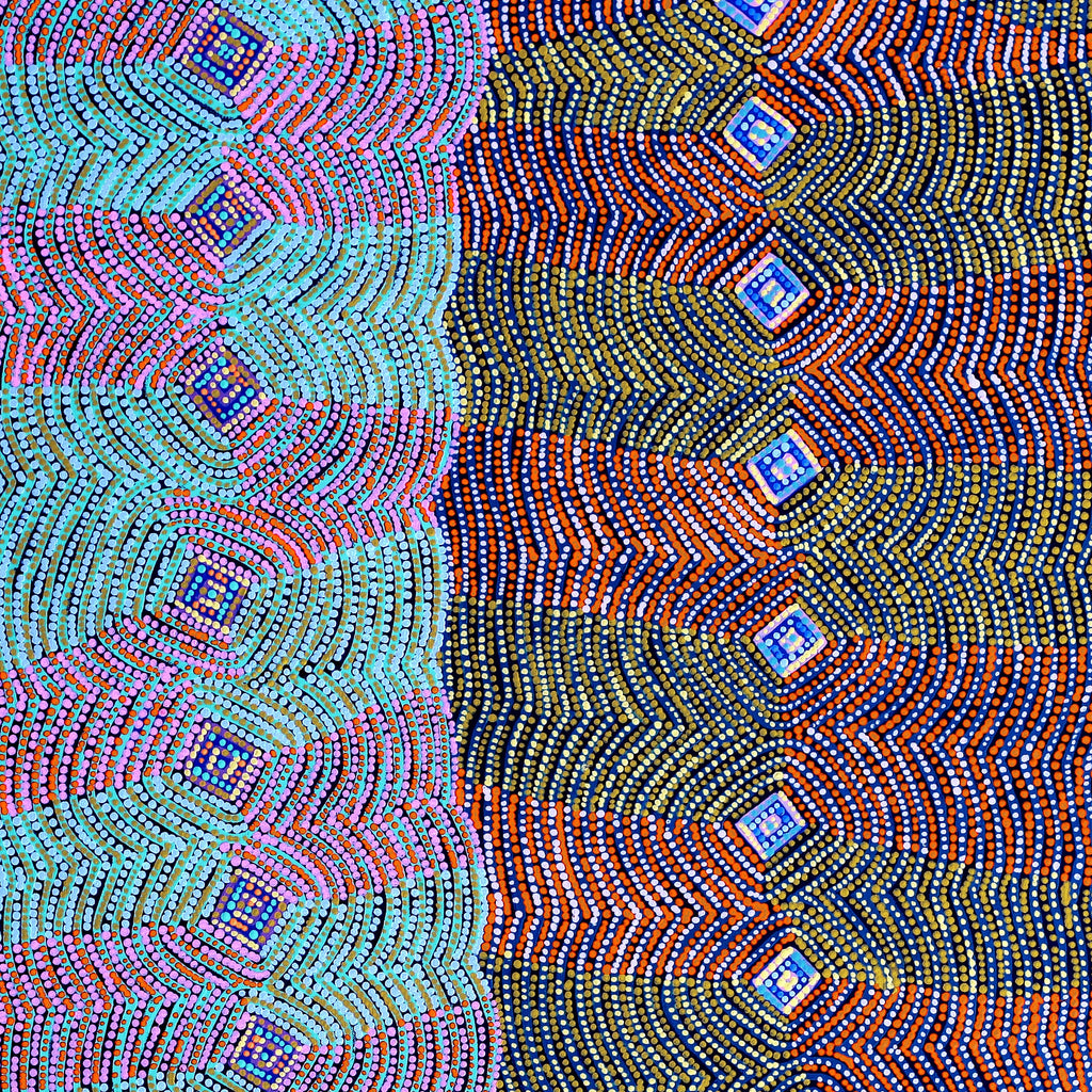 Aboriginal Artwork by Gloria Napangardi Gill, Lukarrara Jukurrpa, 107x107cm