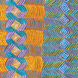 Aboriginal Artwork by Gloria Napangardi Gill, Lukarrara Jukurrpa, 107x91cm - ART ARK®