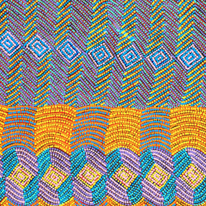 Aboriginal Artwork by Gloria Napangardi Gill, Lukarrara Jukurrpa, 107x91cm - ART ARK®