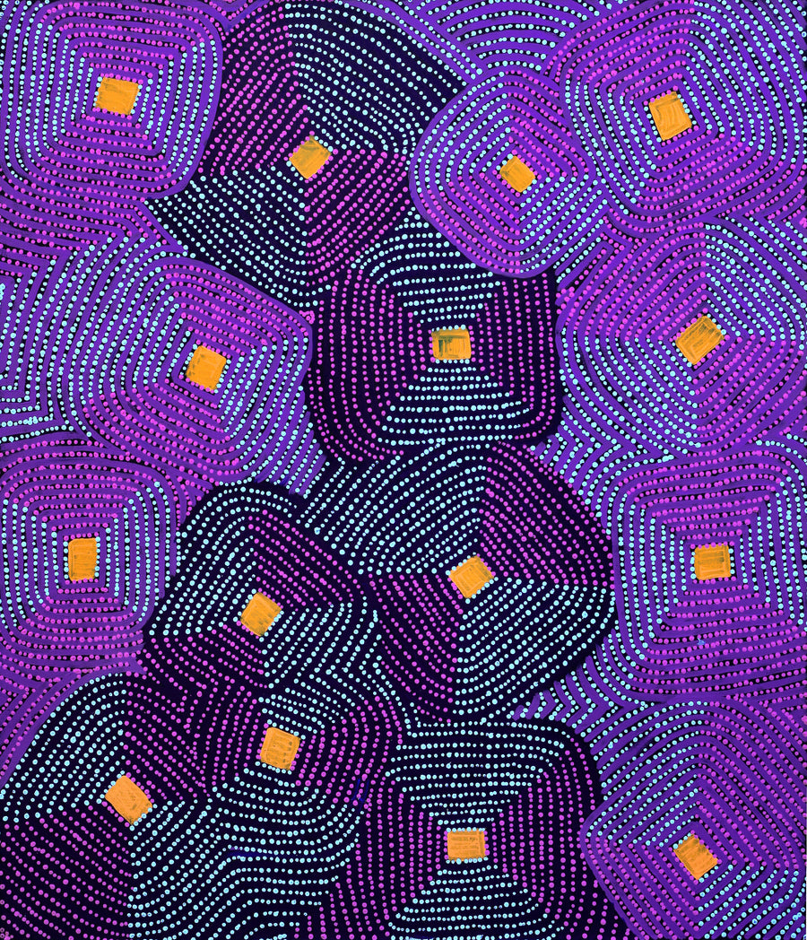 Aboriginal Artwork by Gloria Napangardi Gill, Lukarrara Jukurrpa, 107x91cm