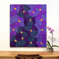 Aboriginal Artwork by Gloria Napangardi Gill, Lukarrara Jukurrpa, 107x91cm