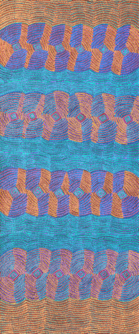 Aboriginal Artwork by Gloria Napangardi Gill, Lukarrara Jukurrpa, 183x76cm