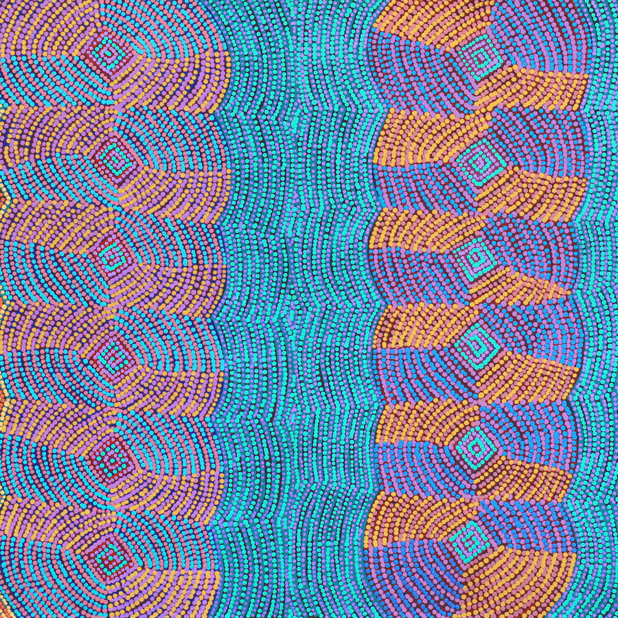 Aboriginal Artwork by Gloria Napangardi Gill, Lukarrara Jukurrpa, 183x76cm