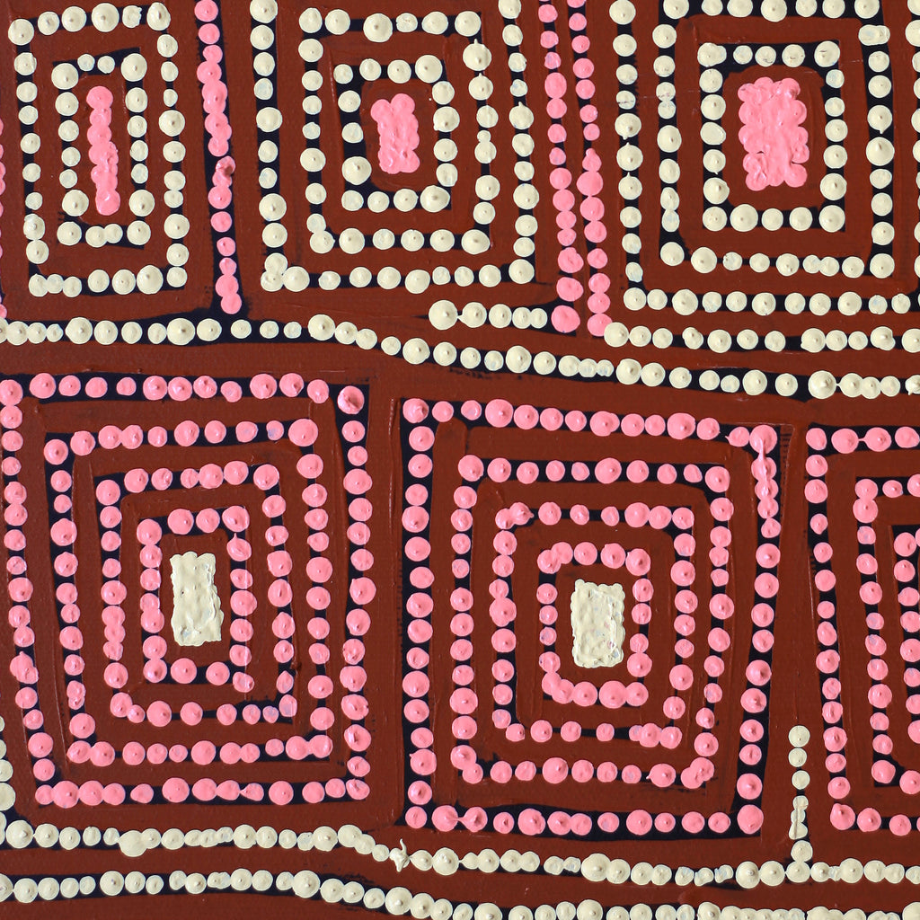 Aboriginal Artwork by Gloria Napangardi Gill, Lukarrara Jukurrpa, 30x30cm