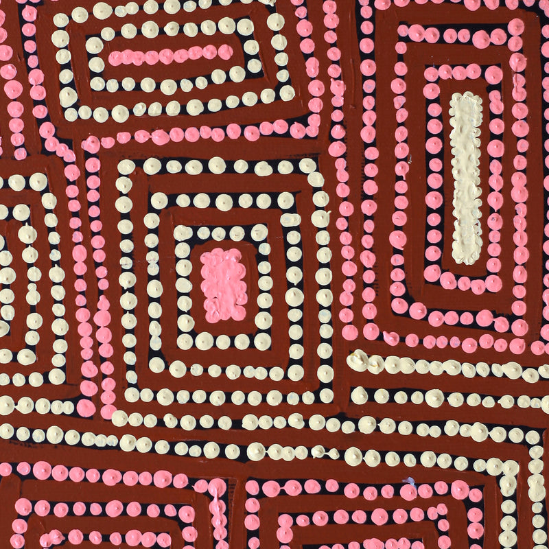 Aboriginal Artwork by Gloria Napangardi Gill, Lukarrara Jukurrpa, 30x30cm