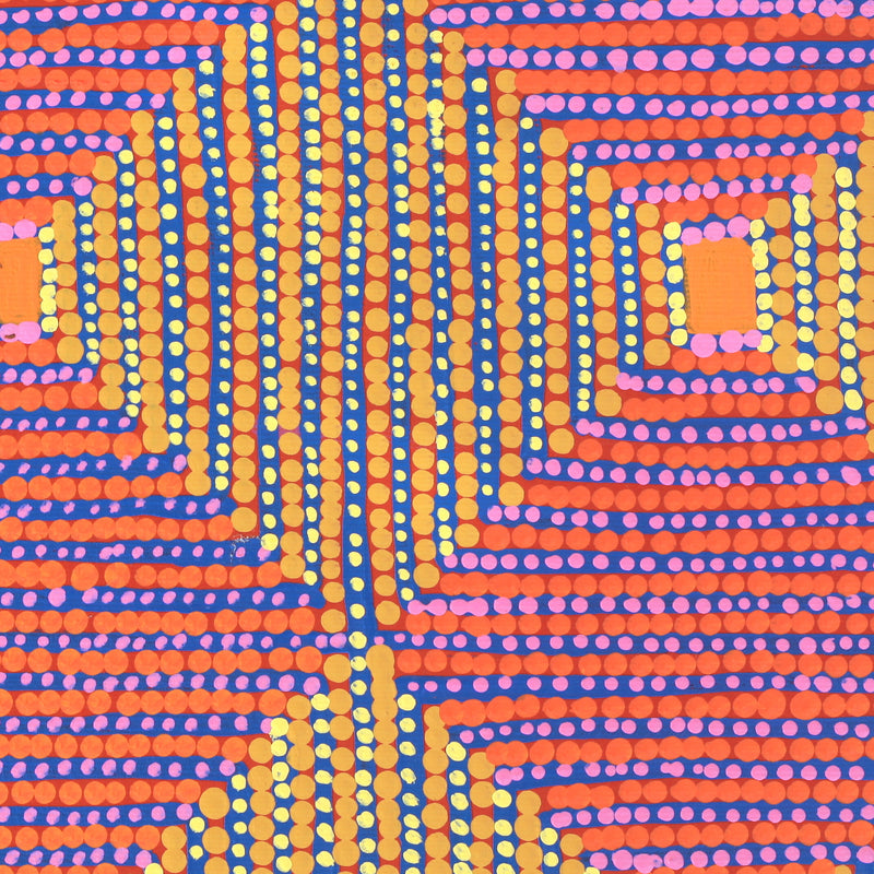 Aboriginal Artwork by Gloria Napangardi Gill, Lukarrara Jukurrpa, 30x30cm