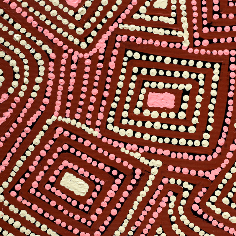 Aboriginal Artwork by Gloria Napangardi Gill, Lukarrara Jukurrpa, 30x30cm