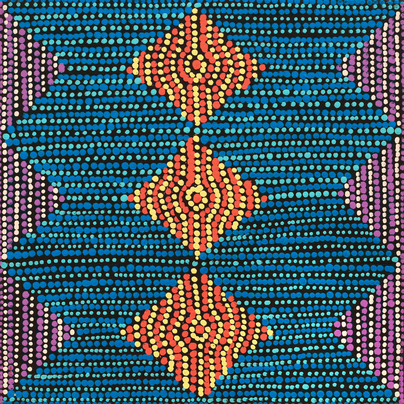 Aboriginal Artwork by Gloria Napangardi Gill, Lukarrara Jukurrpa, 30x30cm