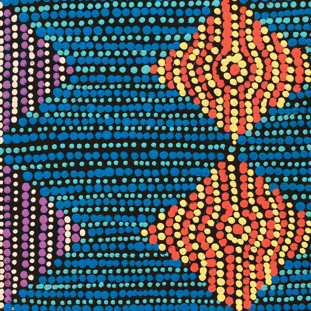Aboriginal Artwork by Gloria Napangardi Gill, Lukarrara Jukurrpa, 30x30cm
