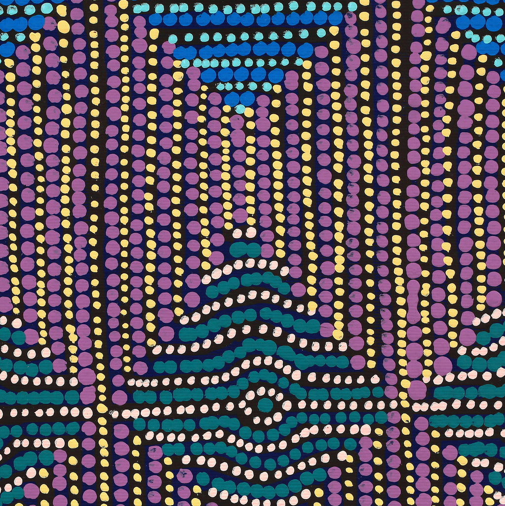 Aboriginal Art by Gloria Napangardi Gill, Lukarrara Jukurrpa, 30x30cm - ART ARK®
