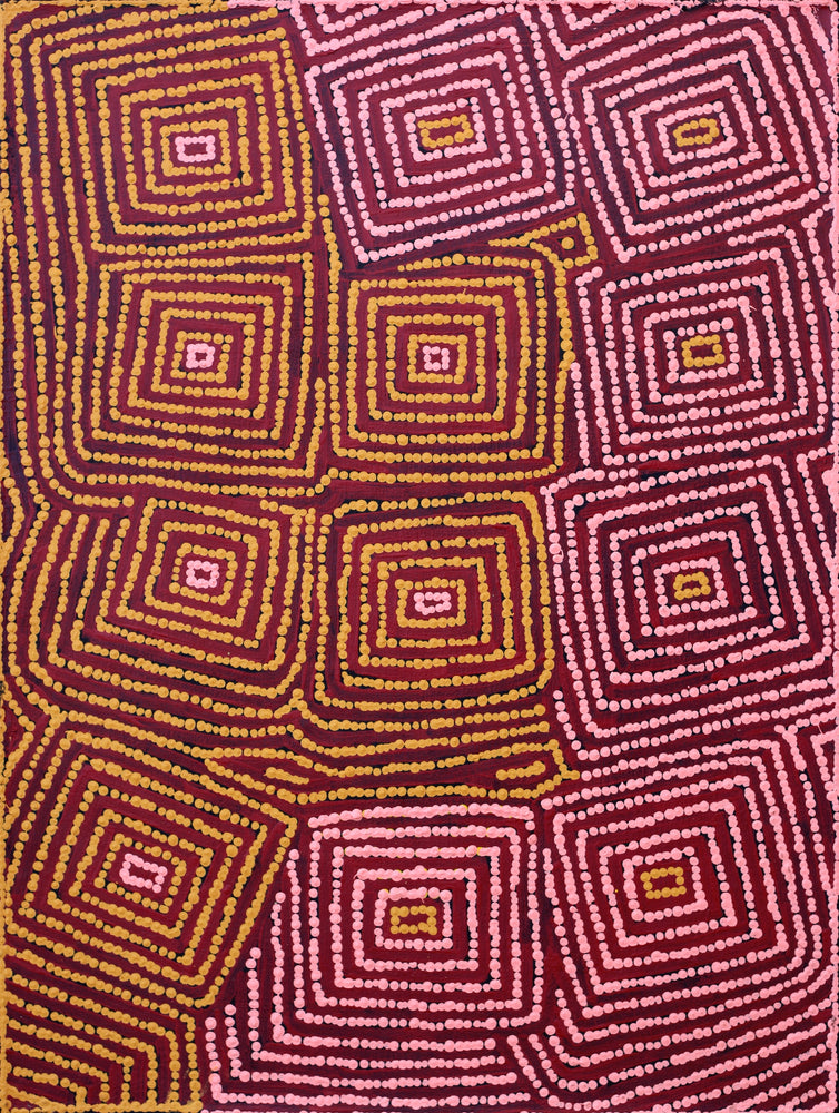 Aboriginal Artwork by Gloria Napangardi Gill, Lukarrara Jukurrpa, 61x46cm