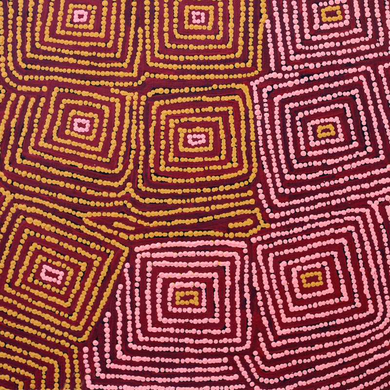 Aboriginal Artwork by Gloria Napangardi Gill, Lukarrara Jukurrpa, 61x46cm