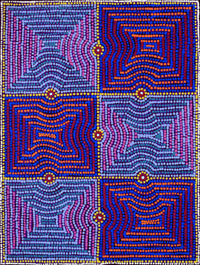 Aboriginal Artwork by Gloria Napangardi Gill, Lukarrara Jukurrpa, 61x46cm