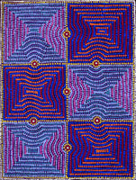 Aboriginal Art by Gloria Napangardi Gill, Lukarrara Jukurrpa, 61x46cm - ART ARK®