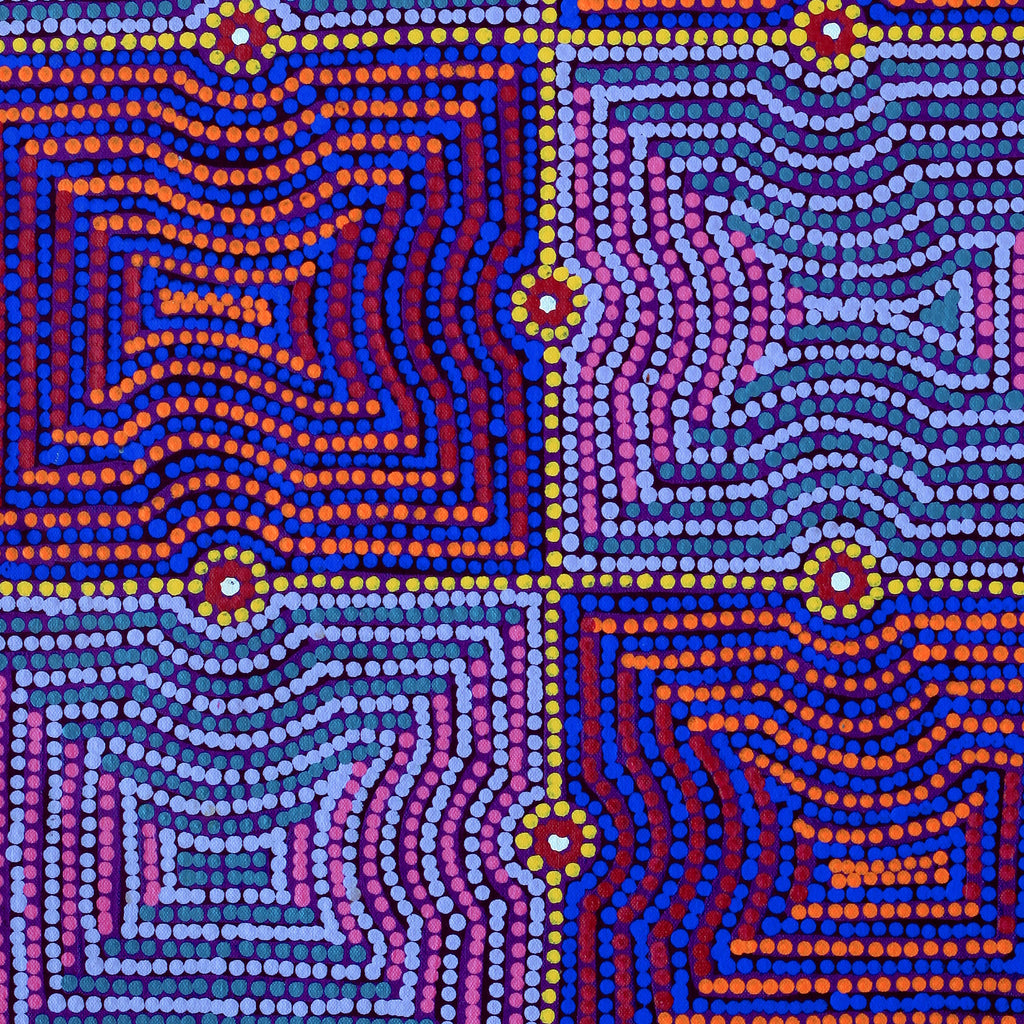 Aboriginal Artwork by Gloria Napangardi Gill, Lukarrara Jukurrpa, 61x46cm