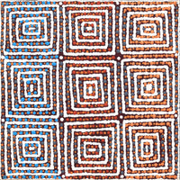 Aboriginal Artwork by Gloria Napangardi Gill, Lukarrara Jukurrpa, 30x30cm
