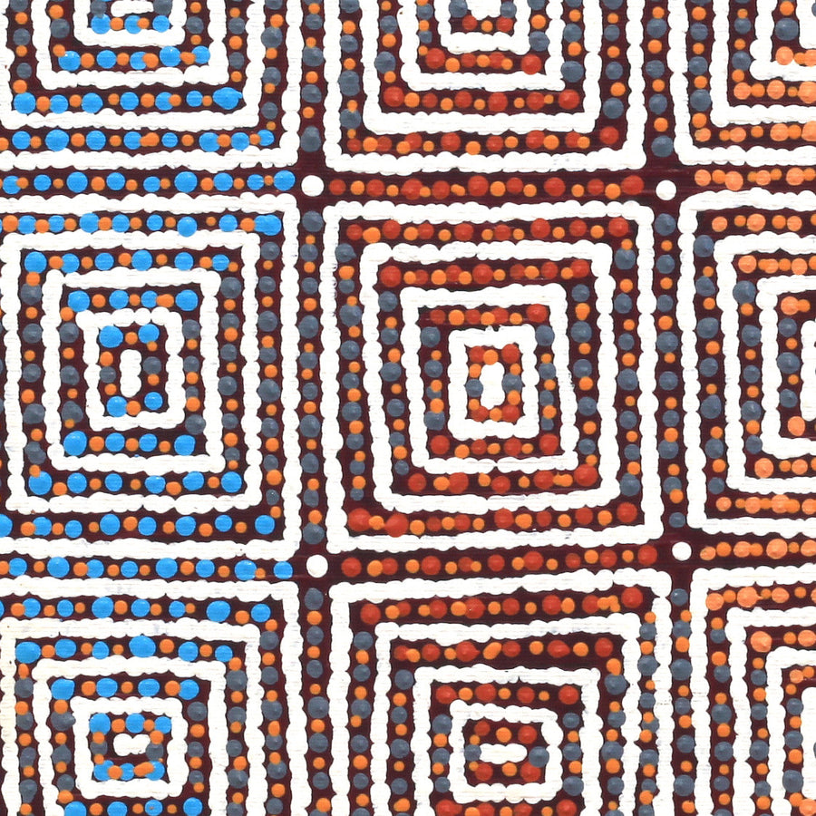 Aboriginal Artwork by Gloria Napangardi Gill, Lukarrara Jukurrpa, 30x30cm