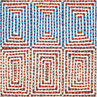 Aboriginal Artwork by Gloria Napangardi Gill, Lukarrara Jukurrpa, 30x30cm