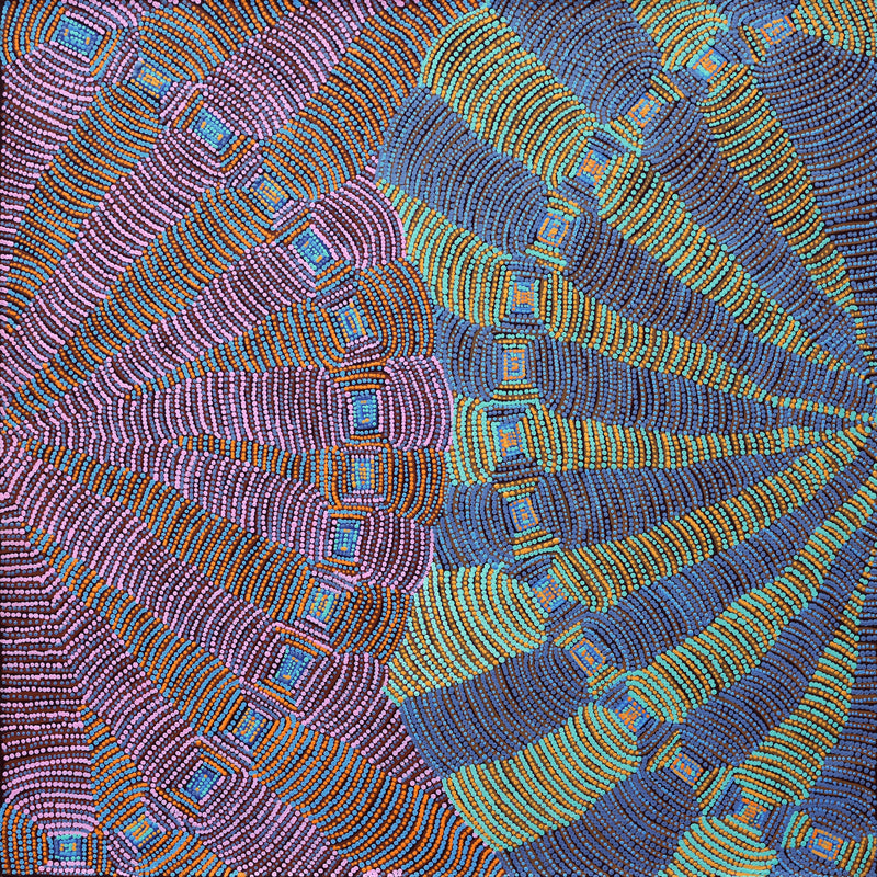 Aboriginal Artwork by Gloria Napangardi Gill, Lukarrara Jukurrpa, 91x91cm