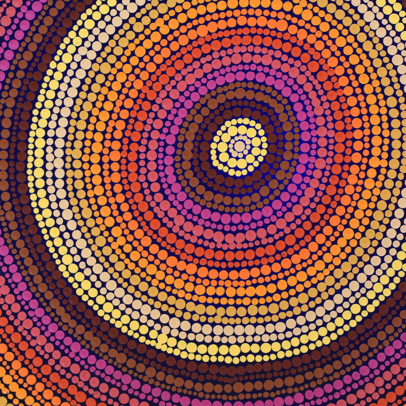 Aboriginal Artwork by Glorine Nungarrayi Martin, Karnta Jukurrpa (Womens Dreaming), 30x30cm