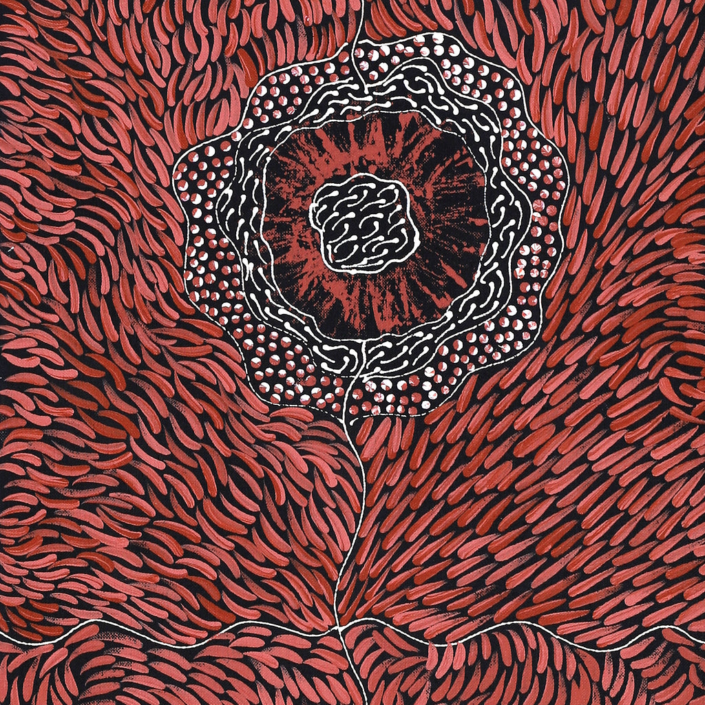 Aboriginal Artwork by Grace Napangardi Butcher, Pikilyi Jukurrpa (Vaughan Springs Dreaming), 107x30cm