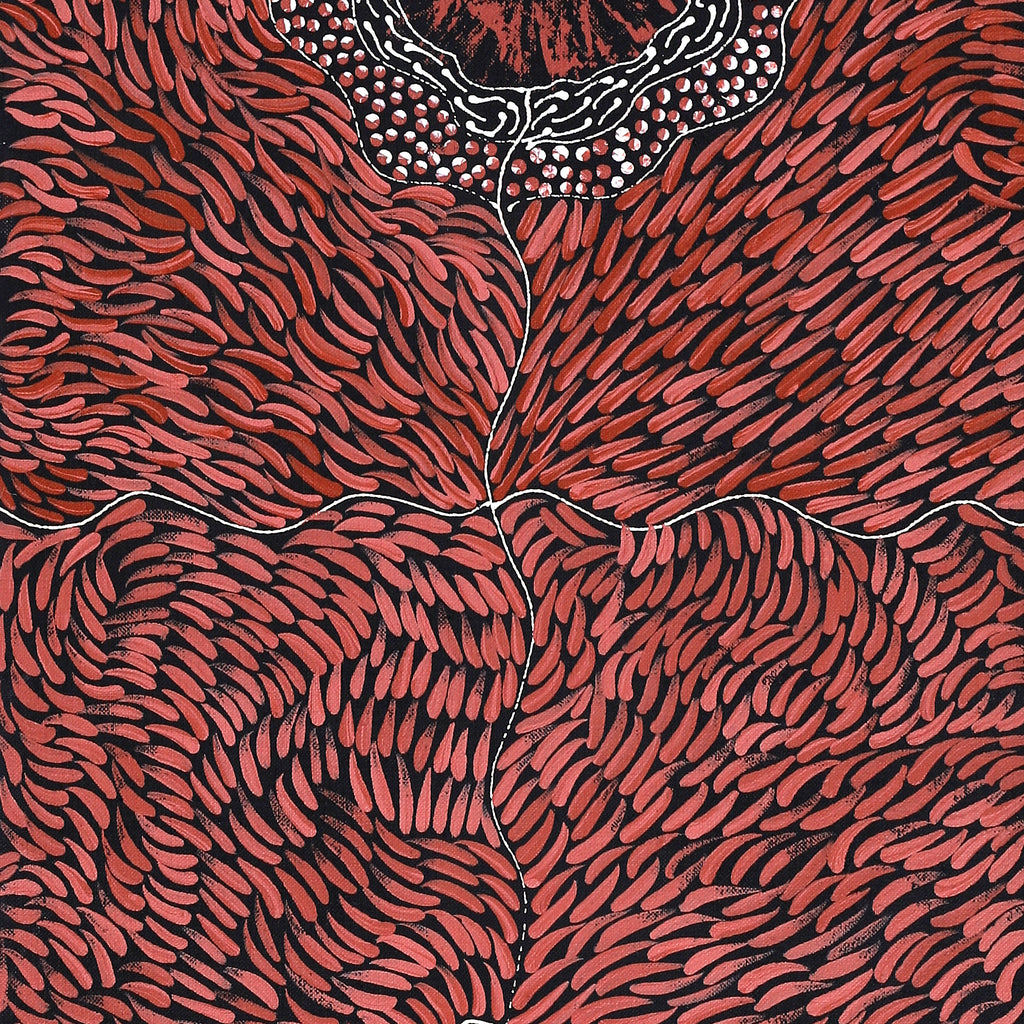 Aboriginal Art by Grace Napangardi Butcher, Pikilyi Jukurrpa (Vaughan Springs Dreaming), 107x30cm - ART ARK®