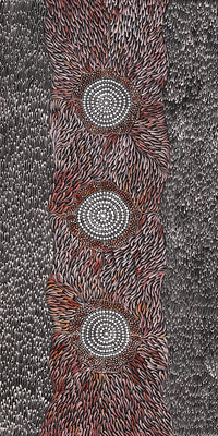 Aboriginal Artwork by Grace Napangardi Butcher, Pikilyi Jukurrpa (Vaughan Springs Dreaming), 122x61cm