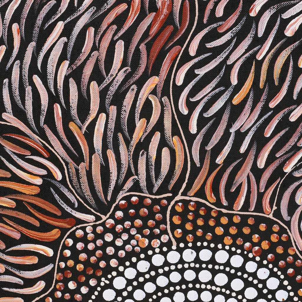Aboriginal Artwork by Grace Napangardi Butcher, Pikilyi Jukurrpa (Vaughan Springs Dreaming), 122x61cm