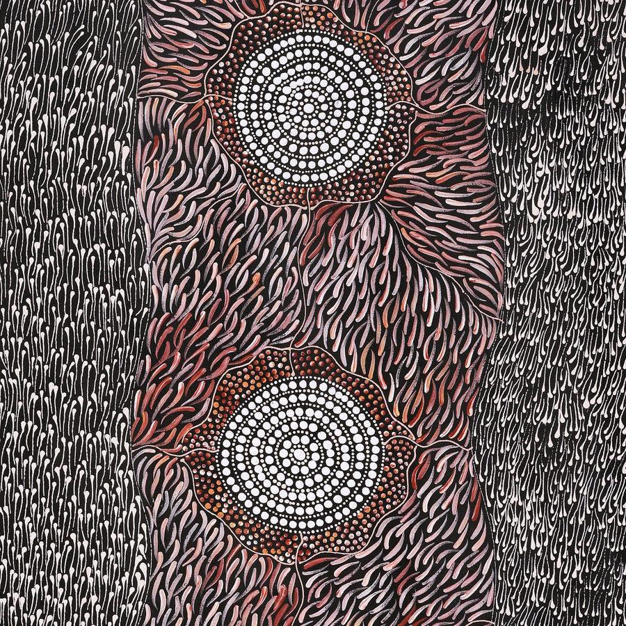 Aboriginal Artwork by Grace Napangardi Butcher, Pikilyi Jukurrpa (Vaughan Springs Dreaming), 122x61cm