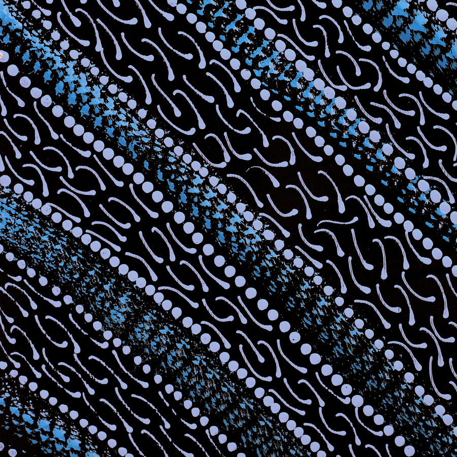 Aboriginal Artwork by Grace Napangardi Butcher, Pikilyi Jukurrpa (Vaughan Springs Dreaming), 30x30cm