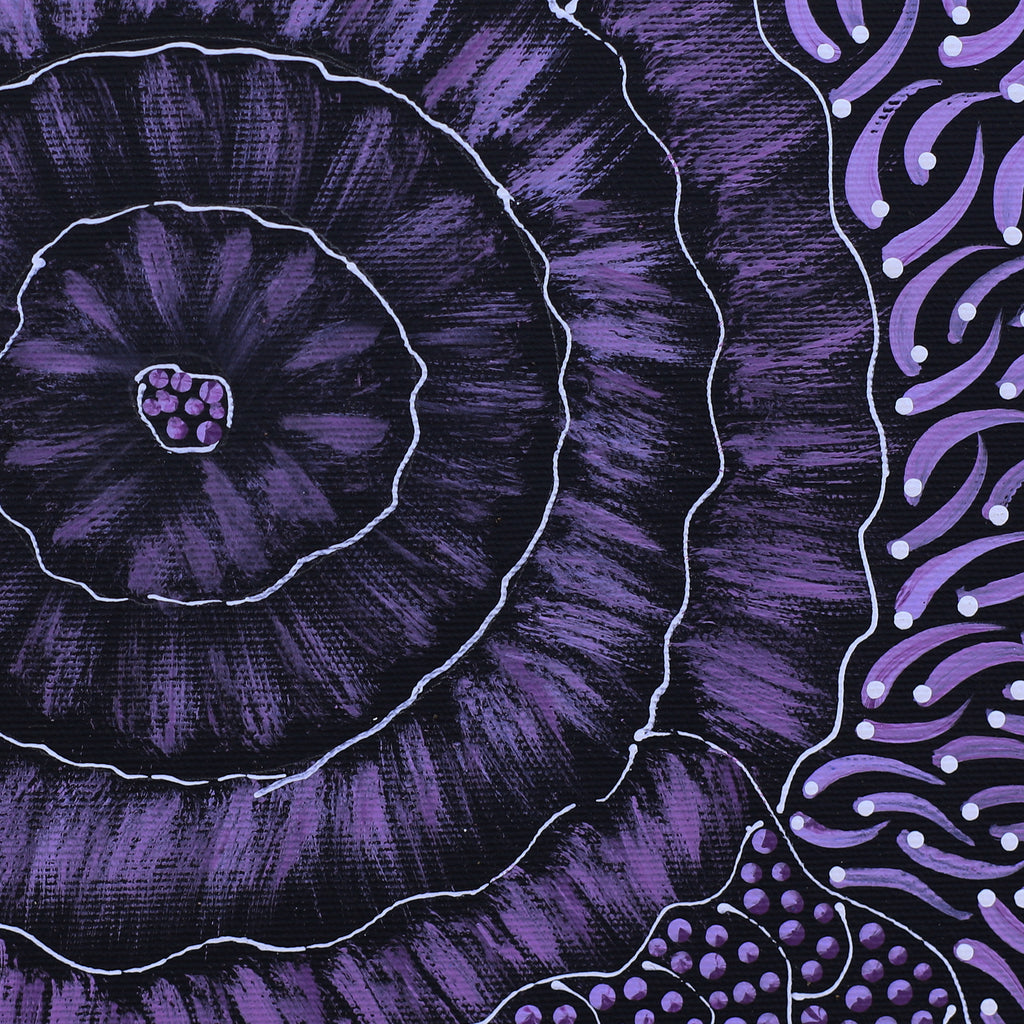 Aboriginal Artwork by Grace Napangardi Butcher, Pikilyi Jukurrpa (Vaughan Springs Dreaming), 30x30cm