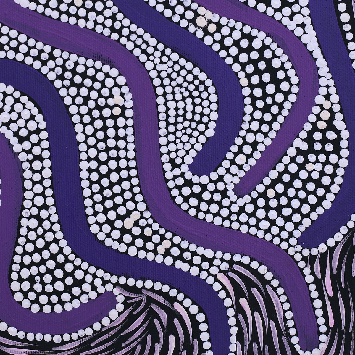 Aboriginal Art by Grace Napangardi Butcher, Pikilyi Jukurrpa (Vaughan Springs Dreaming), 30x30cm - ART ARK®