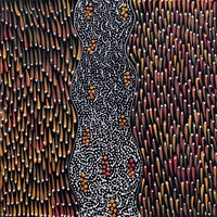 Aboriginal Artwork by Grace Napangardi Butcher, Pikilyi Jukurrpa (Vaughan Springs Dreaming), 30x30cm