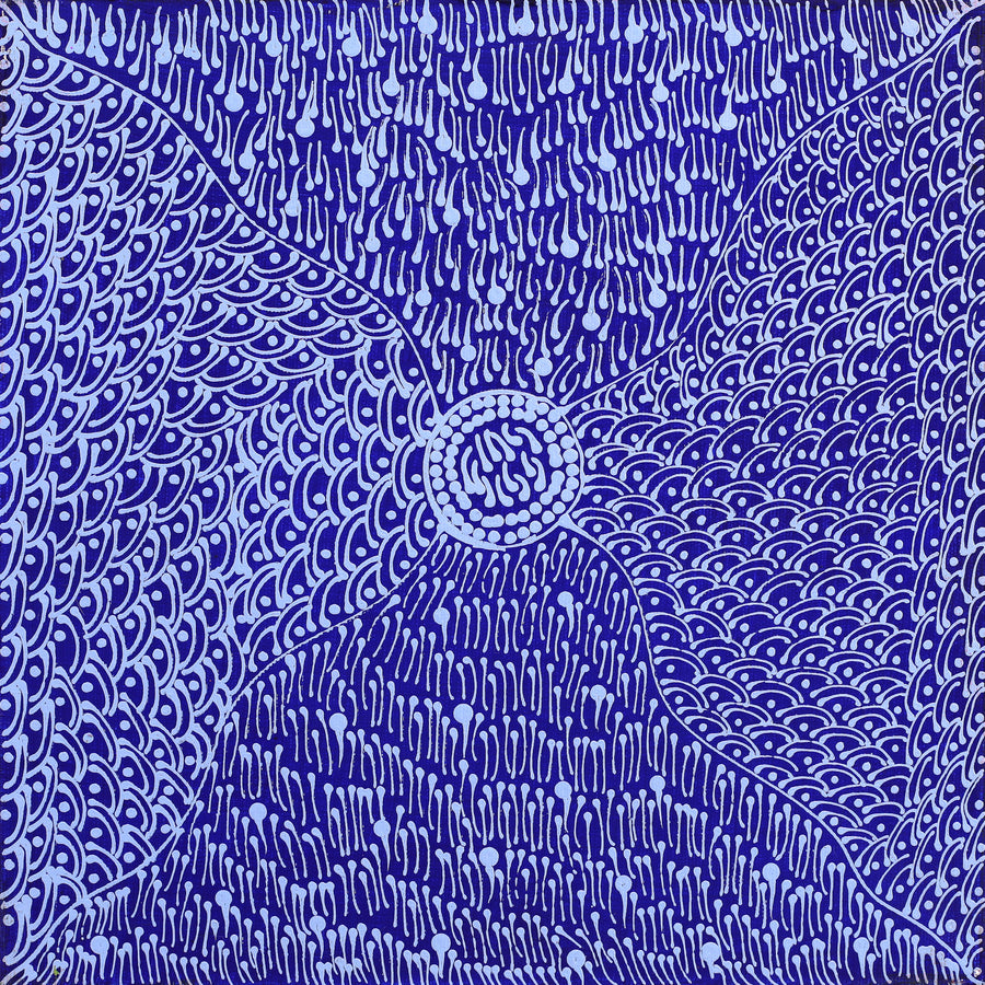 Aboriginal Artwork by Grace Napangardi Butcher, Pikilyi Jukurrpa (Vaughan Springs Dreaming), 30x30cm