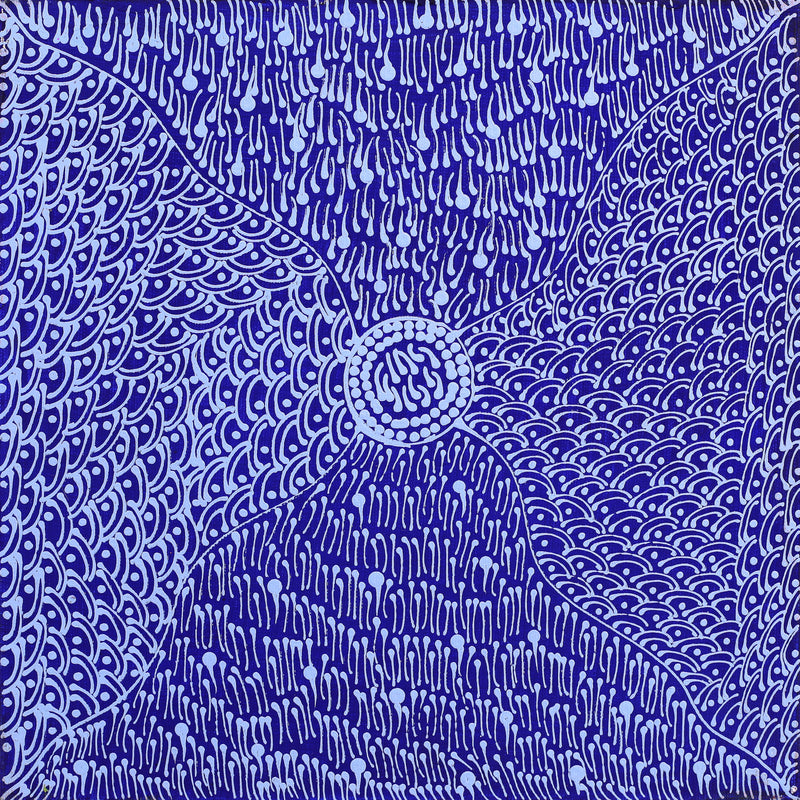 Aboriginal Artwork by Grace Napangardi Butcher, Pikilyi Jukurrpa (Vaughan Springs Dreaming), 30x30cm
