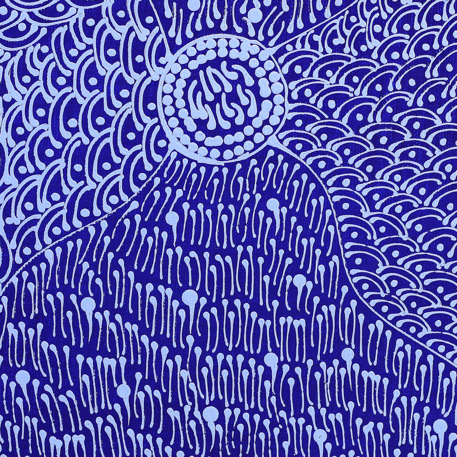 Aboriginal Artwork by Grace Napangardi Butcher, Pikilyi Jukurrpa (Vaughan Springs Dreaming), 30x30cm