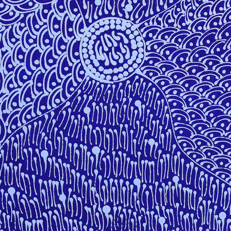 Aboriginal Artwork by Grace Napangardi Butcher, Pikilyi Jukurrpa (Vaughan Springs Dreaming), 30x30cm