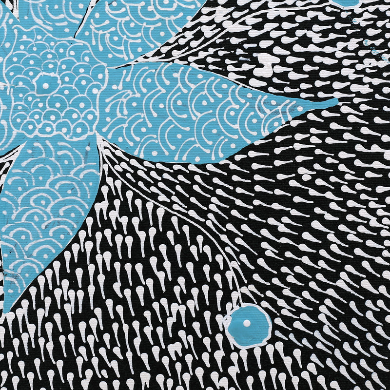 Aboriginal Artwork by Grace Napangardi Butcher, Pikilyi Jukurrpa (Vaughan Springs Dreaming), 30x30cm