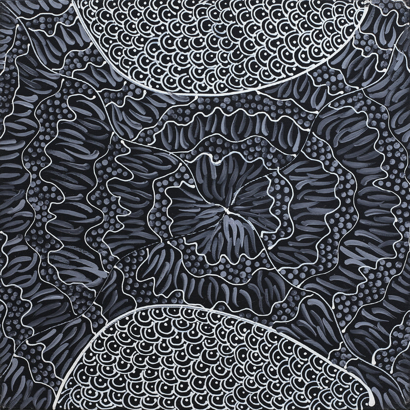 Aboriginal Artwork by Grace Napangardi Butcher, Pikilyi Jukurrpa (Vaughan Springs Dreaming), 30x30cm