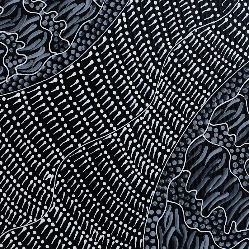 Aboriginal Artwork by Grace Napangardi Butcher, Pikilyi Jukurrpa (Vaughan Springs Dreaming), 30x30cm